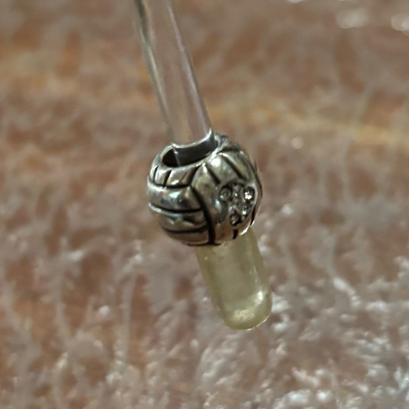 Brighton bead with stone, shiny heart - Picture 5 of 6